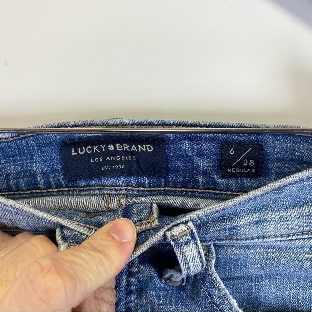 Lucky Brand Ava Mid Rise Skinny Jeans Women's sz 6/28 R Ankle Blue - Picture 2 of 11